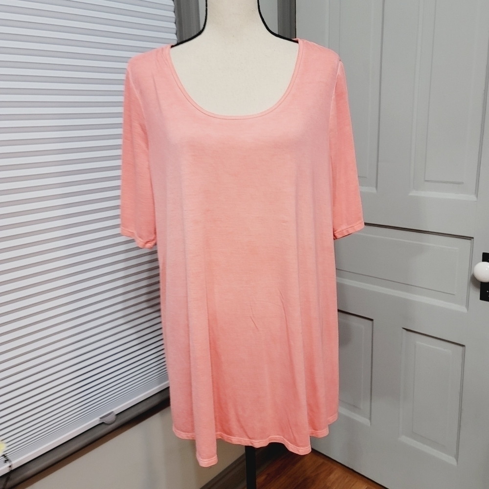 LANE Bryant Perfect Sleeve Scoop-Neck Fit & Flare Tee